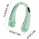 Techsuit Neck Fan (H6) Portable, USB, Rechargeable, Adjustable, Digital Display Green Techsuit Neck Fan (H6) Portable, USB, Rechargeable, Adjustable, Digital Display Green