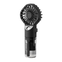 Techsuit  Handheld Fan (G10)  Portable, with Humidifier, Four Speeds, USB  Black