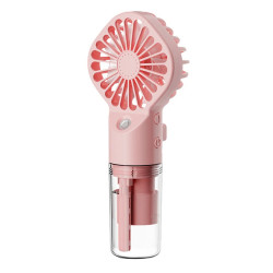 Techsuit  Handheld Fan (G10)  Portable, with Humidifier, Four Speeds, USB  Pink