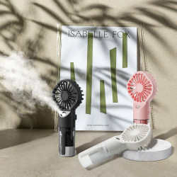 Techsuit  Handheld Fan (G10)  Portable, with Humidifier, Four Speeds, USB  Pink