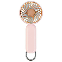 Techsuit  Handheld Fan (A217)  USB Rechargeable, Three Speeds, 1200mAh  Gold Pink Techsuit  Handheld Fan (A217)  USB Rechargeable, Three Speeds, 1200mAh  Gold Pink