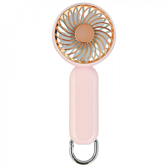 Techsuit  Handheld Fan (A217)  USB Rechargeable, Three Speeds, 1200mAh  Gold Pink