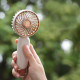 Techsuit  Handheld Fan (A217)  USB Rechargeable, Three Speeds, 1200mAh  Gold Pink