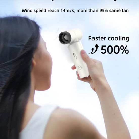 Techsuit  Premium Handheld Fan (FS15)  Multifunctional, Portable, Adjustable, 80000rpm, Rechargeable, 4500mAh  Navy Blue