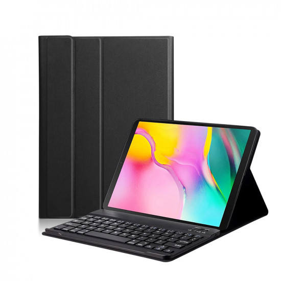 Techsuit  CozyTab Case (with Pencil Holder/RGB Wireless Magnetic Keyboard)  Samsung Galaxy Tab S9 FE PlusΒ  Black