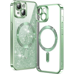 Techsuit  Luxury Glitter MagSafe  iPhone 15  Light Green
