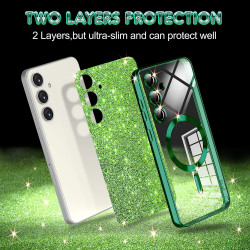 Techsuit  Luxury Glitter MagSafe  iPhone 15  Light Green