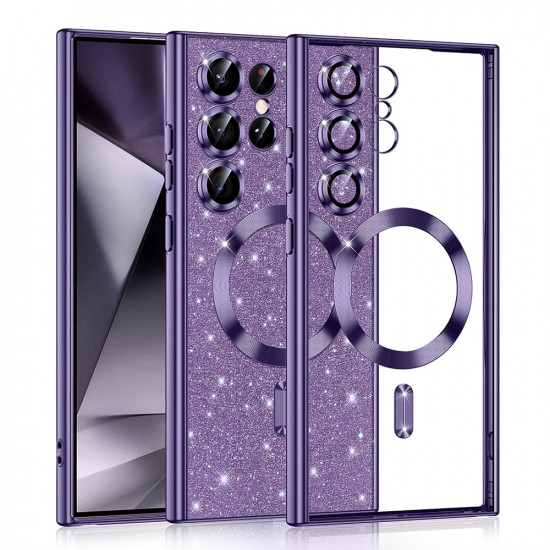 Techsuit Luxury Glitter MagSafe Samsung Galaxy S23 Ultra Light Purple Techsuit Luxury Glitter MagSafe Samsung Galaxy S23 Ultra Light Purple