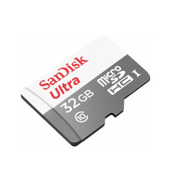 SanDisk  Memory Card Ultra (SDSQUNR 032G GN3MN)  Android MicroSDHC, 32GB, Class 10/UHS 1 U1  White / Gray