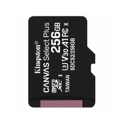Kingston  Memory Card Canvas Select Plus (SDCS2/256GBSP)  Android A1 MicroSDXC, 256GB, Class 10 / UHS 1 U3  Black Kingston  Memory Card Canvas Select Plus (SDCS2/256GBSP)  Android A1 MicroSDXC, 256GB, Class 10 / UHS 1 U3  Black