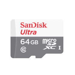 SanDisk  Memory Card Ultra (SDSQUNR 064G GN3MN)  Android MicroSDXC, 64GB, Class 10/UHS 1 U1  White / Gray