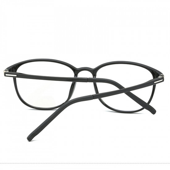 Techsuit  Anti Blue Light Glasses Reflex PC (F2822)  Round  Bright Black