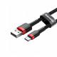 Baseus  Data Cable Cafule (CATKLF E91)  USB to Type C, Fast Charging, 3A, 1m  Red / Black