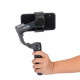 Techsuit  Phone Gimbal (F3)  3 Axis Stability, Foldable, with Face Object Tracking, Tripod, Remote Control, 2200mAh  Black