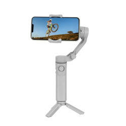 Techsuit  Phone Gimbal (F5)  with Face Tracking, Inception mode, Beauty Function, Time Lapse, Foldable, 2200mAh  Gray