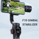 Techsuit  Phone Gimbal (F10)  with Mini Tripod, Bluetooth, Face Tracking, Inception Mode, Anti Shaken, Slow Motion  Black