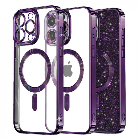 Techsuit  Luxury Glitter MagSafe  iPhone 13 Pro Max  Deep Purple