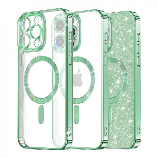 Techsuit Luxury Glitter MagSafe iPhone 13 Pro Max Light Green Techsuit Luxury Glitter MagSafe iPhone 13 Pro Max Light Green