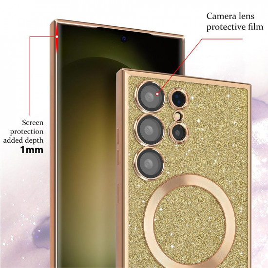 Techsuit Luxury Glitter MagSafe iPhone 13 Pro Max Light Purple Techsuit Luxury Glitter MagSafe iPhone 13 Pro Max Light Purple