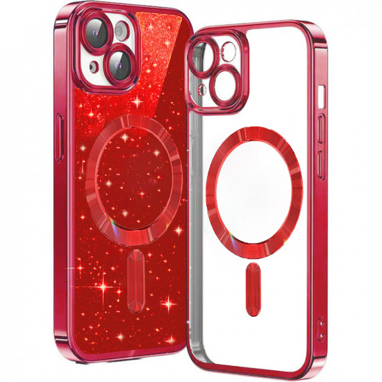 Techsuit  Luxury Glitter MagSafe  iPhone 14  Red