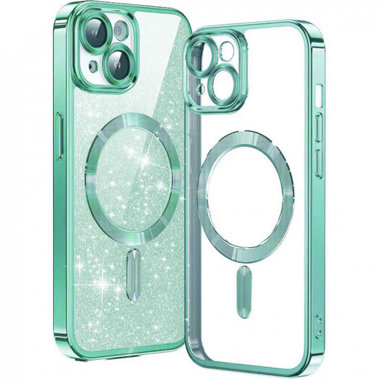 Techsuit Luxury Glitter MagSafe iPhone 14 Light Green Techsuit Luxury Glitter MagSafe iPhone 14 Light Green