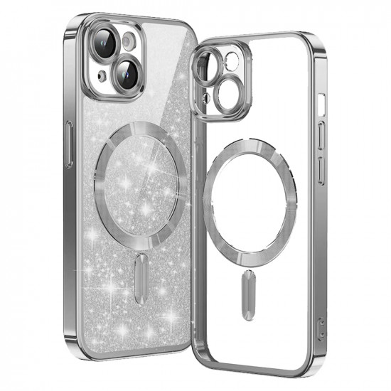Techsuit Luxury Glitter MagSafe iPhone 14 Silver Techsuit Luxury Glitter MagSafe iPhone 14 Silver