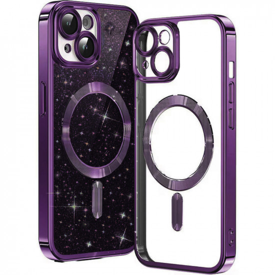 Techsuit Luxury Glitter MagSafe iPhone 14 Plus Deep Purple Techsuit Luxury Glitter MagSafe iPhone 14 Plus Deep Purple