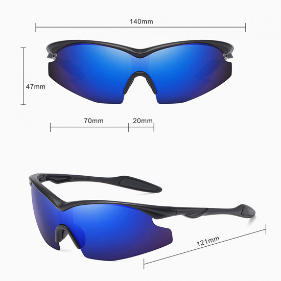 Techsuit  Bike Glasses (1806)  for Cycling and Sport Outdoor Activities, with UV Protection, Unisex  Black