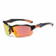 Techsuit  Bike Glasses (9301)  for Cycling and Sport Outdoor Activities, with UV Protection, Unisex  Black / Orange