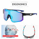 Techsuit  Bike Glasses (9337)  for Cycling, Sport Outdoor Activities, with UV Protection, PC Frame, Unisex  Black / Silver