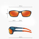 Techsuit  Bike Glasses (24101)  for Cycling and Sport Outdoor Activities, Polarized, Unisex  Gun / Blue