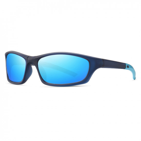 Techsuit  Bike Glasses (24101)  for Cycling and Sport Outdoor Activities, Polarized, Unisex  Blue / Light Blue