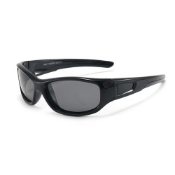 Techsuit  Sunglasses Polarised (800 C11)  Sport Type, Flexible, for Kids Between 3 12 Years  Bright Black