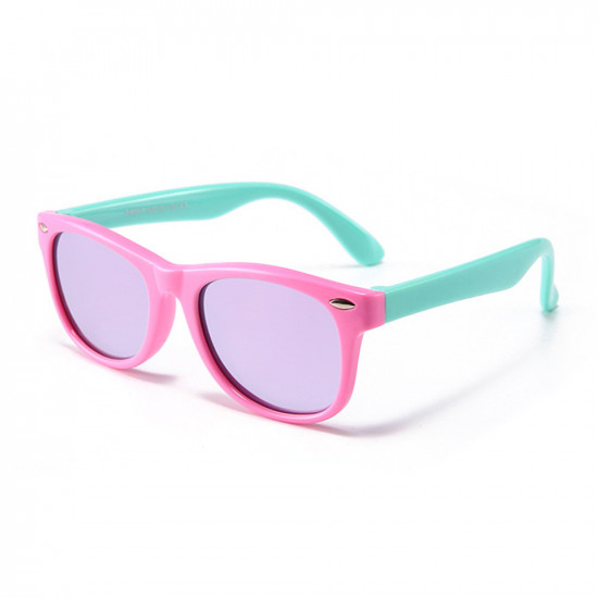 Techsuit  Sunglasses Polarised (D802)  for Kids Between 3 8 Years, UV Protection  Pink / Green / Pink