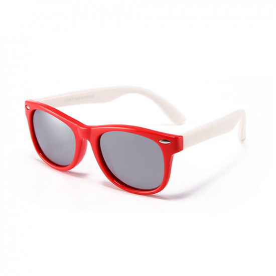 Techsuit  Sunglasses Polarised (D802)  for Kids Between 3 8 Years, UV Protection  Red / White / Mercury