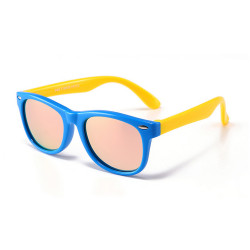 Techsuit  Sunglasses Polarised (D802)  for Kids Between 3 8 Years, UV Protection  Blue / Pink