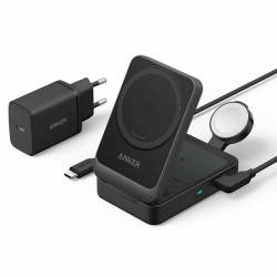 Anker  Charging Station MagGo 3in1 (B2557311)  Qi2, for Apple, 15W, with USB C Charger and Cable Type C  Black Anker  Charging Station MagGo 3in1 (B2557311)  Qi2, for Apple, 15W, with USB C Charger and Cable Type C  Black