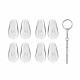 Techsuit  [Pack] Glasses Screwdriver with 4 Pairs of Silicone Nose Pads (ST1)  from Metal, 6 x 0.5cm  Silver