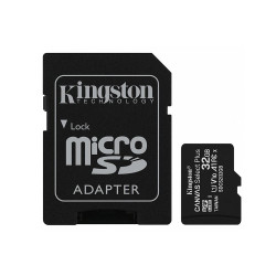 Kingston  Memory Card Canvas Select Plus (SDCS2/32GB)  Android A1 MicroSDHC, with Adapter, 32GB, Class 10/UHS 1 U1  Black Kingston  Memory Card Canvas Select Plus (SDCS2/32GB)  Android A1 MicroSDHC, with Adapter, 32GB, Class 10/UHS 1 U1  Black
