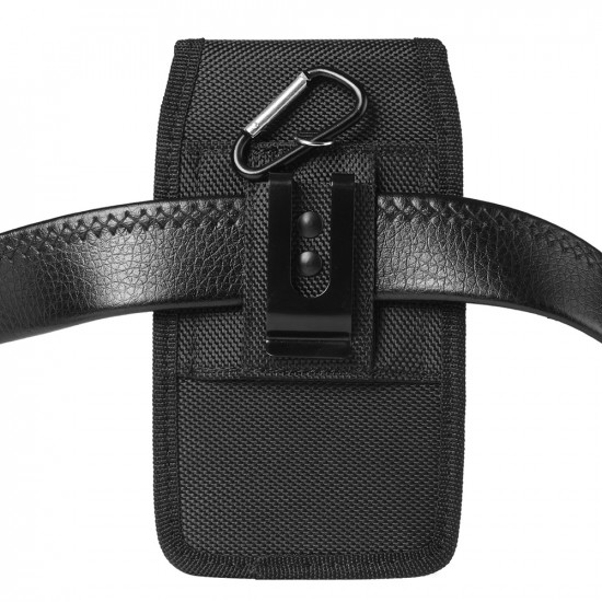 Techsuit  Outdoor Phone Waist Bag (TWB1)  Multifunctional, Bike, Wearable, Belt Hanging, XXXL, 19x11x2.5cm, 7 inch  Black