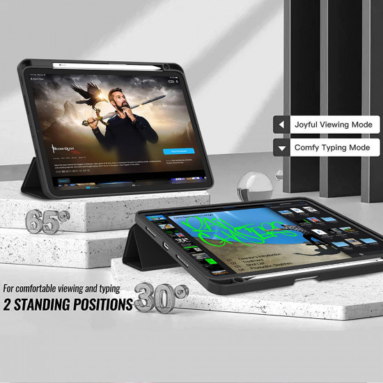 Techsuit Flex Trifold (with Pencil Holder) iPad Pro 13 (2024) Black Techsuit Flex Trifold (with Pencil Holder) iPad Pro 13 (2024) Black