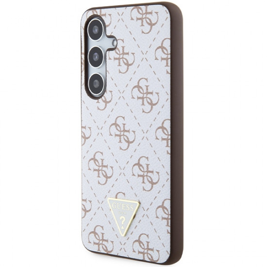 Guess GUHCS24SPG4GPH S24 S921 white hardcase 4G Triangle