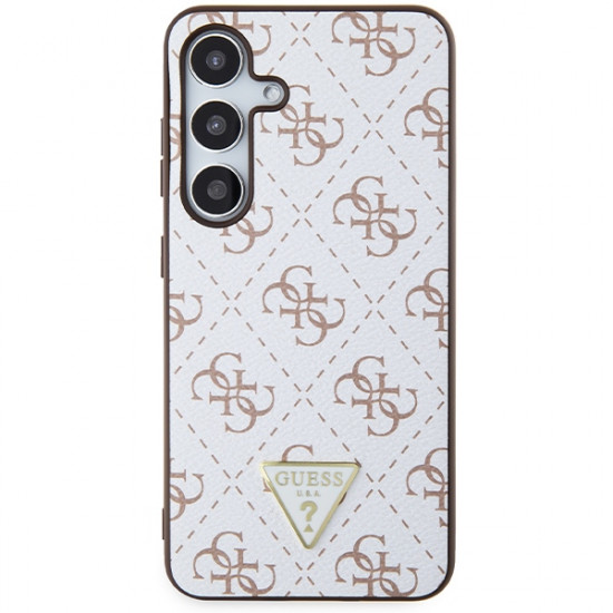 Guess GUHCS24SPG4GPH S24 S921 white hardcase 4G Triangle