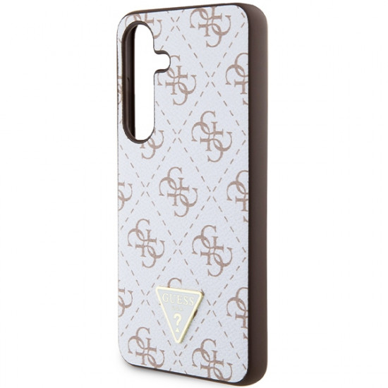 Guess GUHCS24SPG4GPH S24 S921 white hardcase 4G Triangle