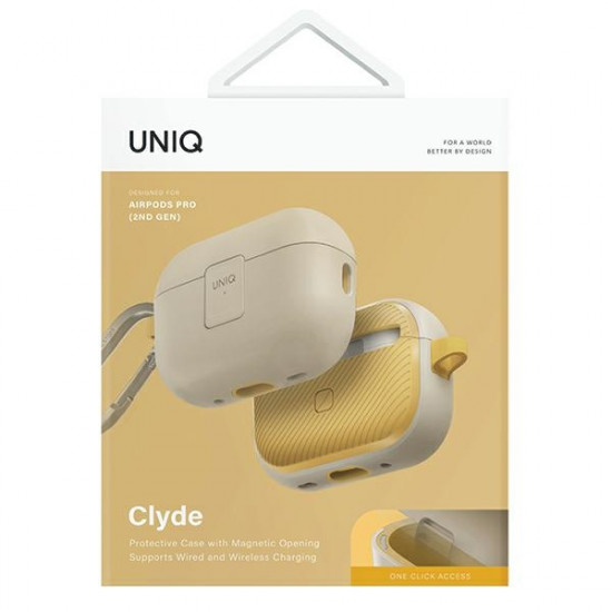 UNIQ cover Clyde Lock Case AirPods Pro 2 (2022/2023) ivory-canary yellow