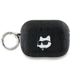 Karl Lagerfeld KLAP2PGCHPK AirPods Pro 2 (2022/2023) cover black Monogram Choupette Head