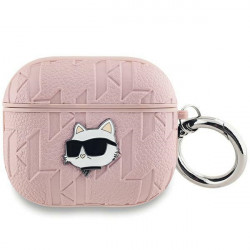 Karl Lagerfeld KLAP2PGCHPP AirPods Pro 2 (2022/2023) cover pink Monogram Choupette Head