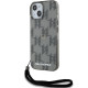 Karl Lagerfeld KLHCP15SHKDPNSK iPhone 15 / 14 / 13 6.1" black hardcase IML Mono KL Pattern & Cord