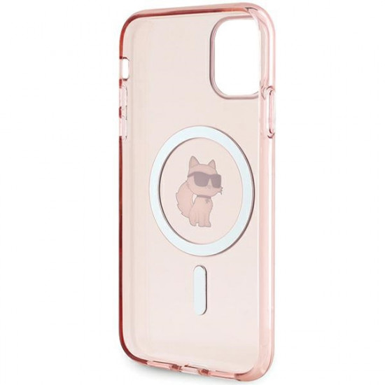 Karl Lagerfeld KLHMN61HFCCNOP iPhone 11 / Xr 6.1" pink hardcase IML Choupette MagSafe