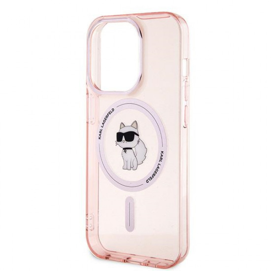 Karl Lagerfeld KLHMP14LHFCCNOP iPhone 14 Pro 6.1" pink hardcase IML Choupette MagSafe